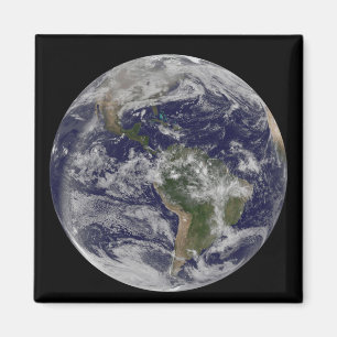 Aimant Terre entière montrant l'Amérique du Nord et l'Ame