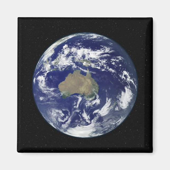 Aimant Terre entièrement éclairée centrée sur l'Australie (Devant)