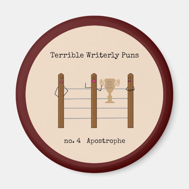 Aimant Terrible Puns Écrits (Devant)
