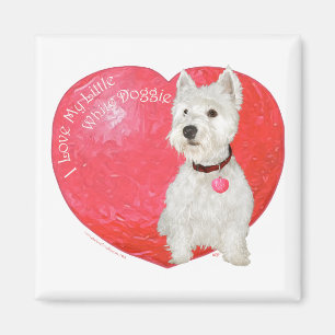 Aimant Terrier blanc de West Highland pour la Saint-Valen