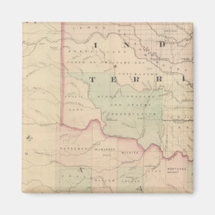 Aimant Territoire indien et Texas, partie nord-ouest