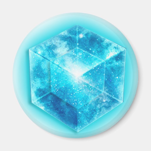 Aimant Tesseract, hypercube 4D, hypercube (Devant)