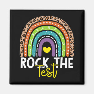 Aimant Test Day Rock The Test Rainbow Teacher Test Day
