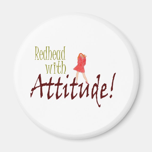 Aimant Tête rouge avec attitude (Devant)