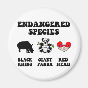 Aimant Tête rousse drôle