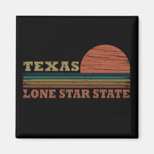 Aimant texas classique étoile lone style coucher de solei
