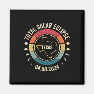 Aimant Texas Total Solar Eclipse 2024 Totalité américaine
