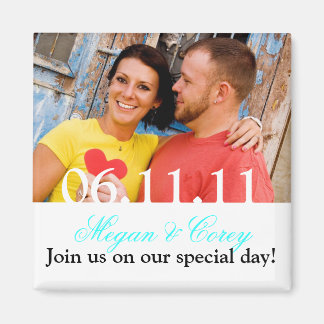 Aimant Texte blanc : Enregistrer la date