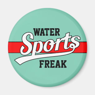 Aimant Texte Design : SPORTS white + your own text & idea
