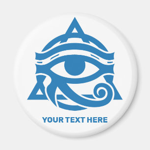 Aimant Texte et couleur personnalisés OEil du Horus