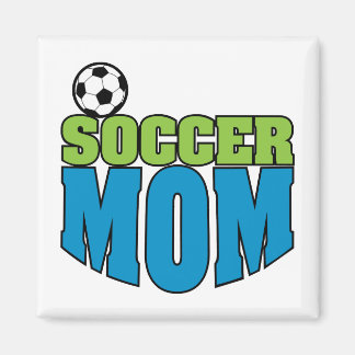 Aimant texte graphique pour maman de footballeur