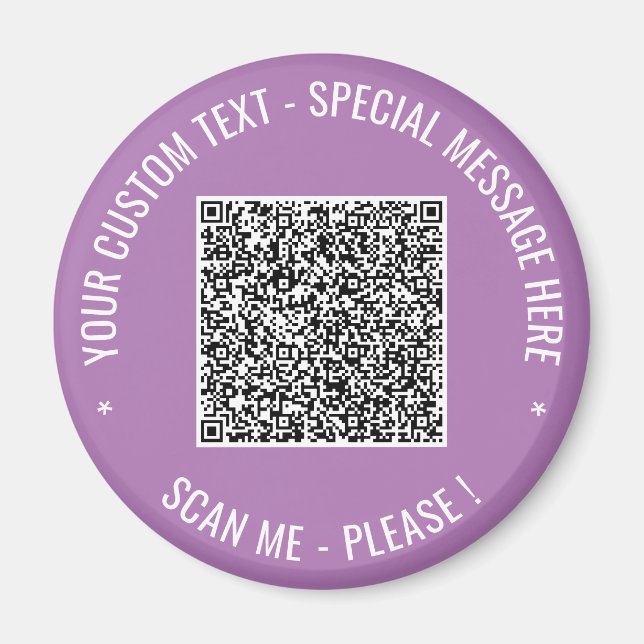 Aimant texte personnalisé de votre code QR - Chois (Devant)