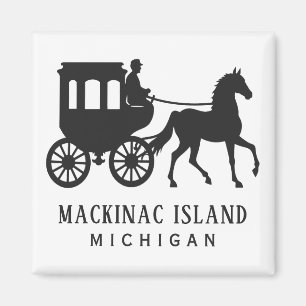 Aimant Texte personnalisé Mackinac Island