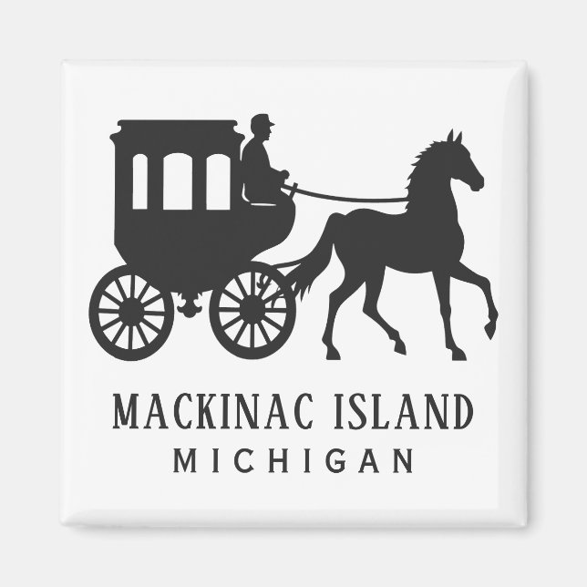 Aimant Texte personnalisé Mackinac Island (Devant)