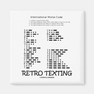 Aimant Textes rétro (Code international du morse)