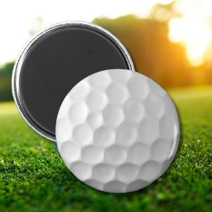 Aimant Texture de balle de golf blanche gaufree