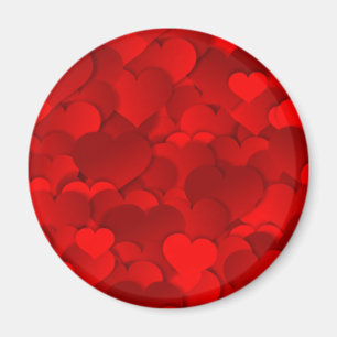 Aimant Texture de cœurs rouges