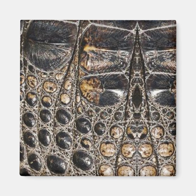 Aimant Texture de la peau de l'alligator Brown américaine (Devant)