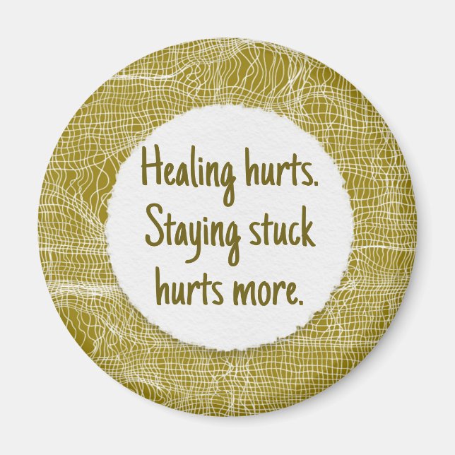 Aimant Texture de tissu moderne or Phrase personnalisée (Devant)