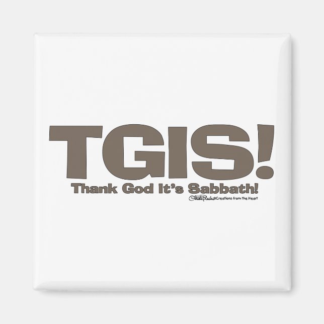 Aimant TGIS Sabbath design (Devant)