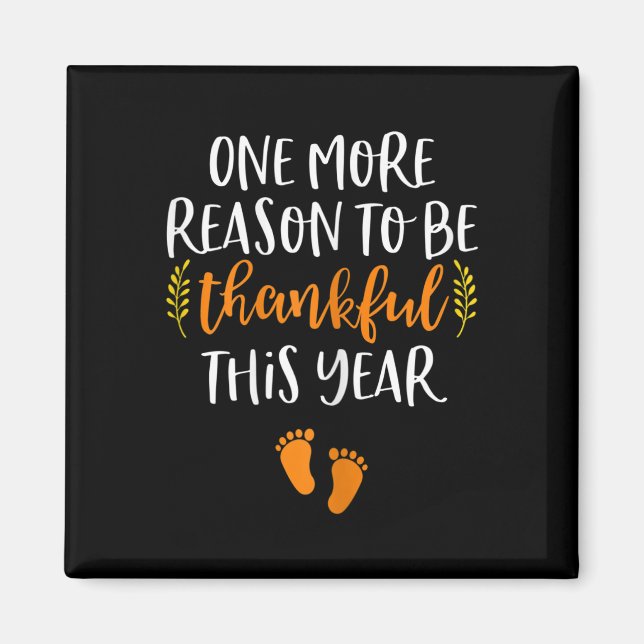 Aimant Thanksgiving Grossesse Faire-part d'automne bébé R (Devant)