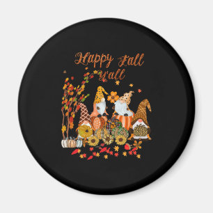 Aimant Thanksgiving Happy Fall Yall Gnome Leopard