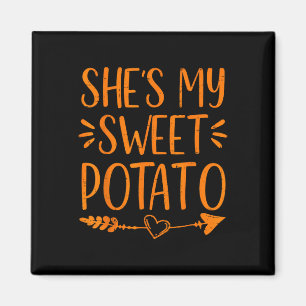 Aimant Thanksgiving Matching Couple She's My Sweet Potato