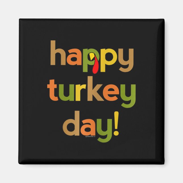 Aimant Thanksgiving Pour Les Femmes Son Joyeux Jour De La (Devant)
