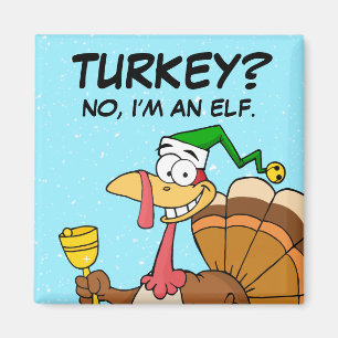 Aimant Thanksgiving Turquie Drôle déguisement pour Noël