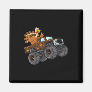 Aimant Thanksgiving Turquie équitation Monster Truck Boys