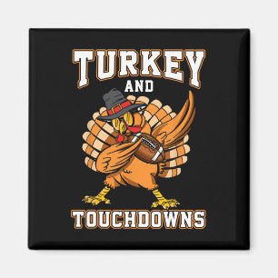 Aimant Thanksgiving Turquie Et Touchdowns Football Hommes