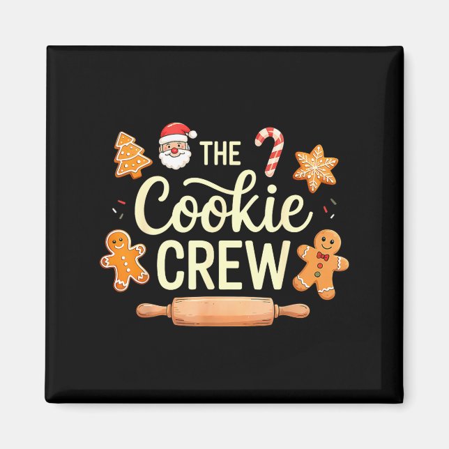 Aimant The Cookie Crew Christmas Baking Cookie Lover  (Devant)