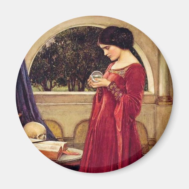 Aimant "The Crystal Ball" de John William Waterhouse (Devant)