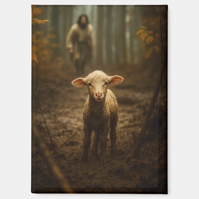 Aimant The Good Shepherd and the Lost Lamb – Jesus & Lamb (Recto)