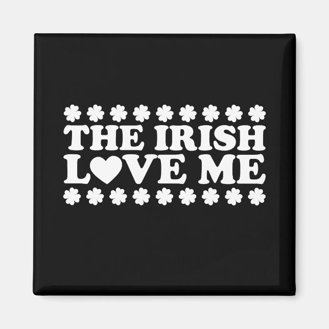 Aimant The Irish Love Me Shamrock St Patrick's Day Retro (Devant)