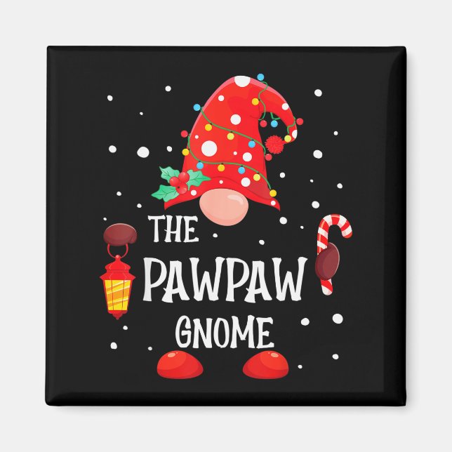 Aimant The Pawpaw Gnome Matching Family Christmas Gnome P (Devant)