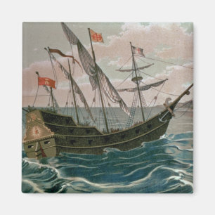 Aimant The Santa Maria Approaching the Coast of the New W