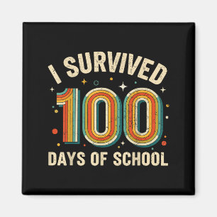 Aimant Thé vintage pour étudiants ayant survécu 100 jours
