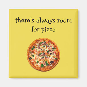 Aimant Thème drôle de pizza