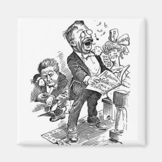 Aimant Theodore Roosevelt 1912 Caricature politique