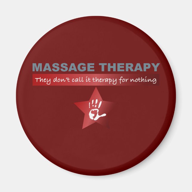 Aimant Thérapie de massage en rouge rubis (Devant)