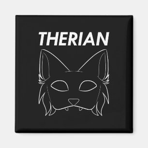 Aimant Therian Furie Animal Masque Wolf Chat Chien