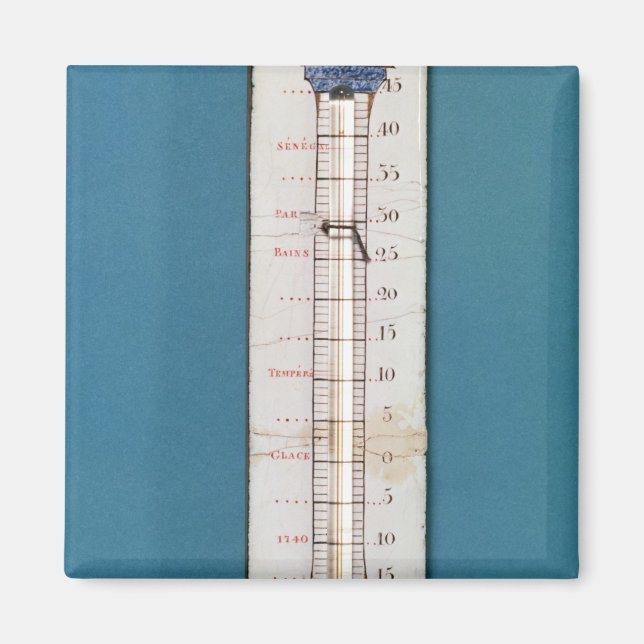 Aimant Thermomètre surmonté d'un capot phrygien (Devant)