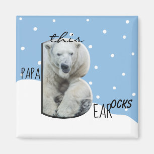 Aimant This PaPa Bear Rocks Father's Day