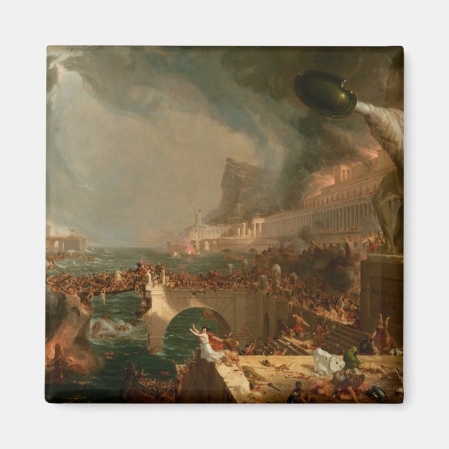 Aimant Thomas Cole Le cours de la destruction de l'Empire (Devant)