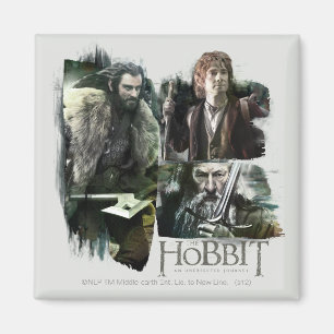 Aimant THORIN OAKENSHIELD™, BILBO BAGGINS™, & Gandalf Art