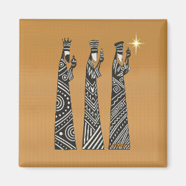 Aimant Three Wise Men Black & White Christmas Nativity