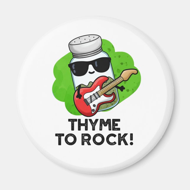 Aimant Thyme Pour Rocher Funky Herb Pun (Devant)