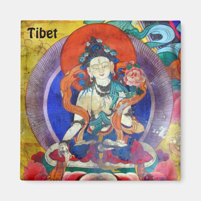 Aimant Tibet - Bouddha d'Heruka, Ancien (Aimant de Frigo) (Devant)