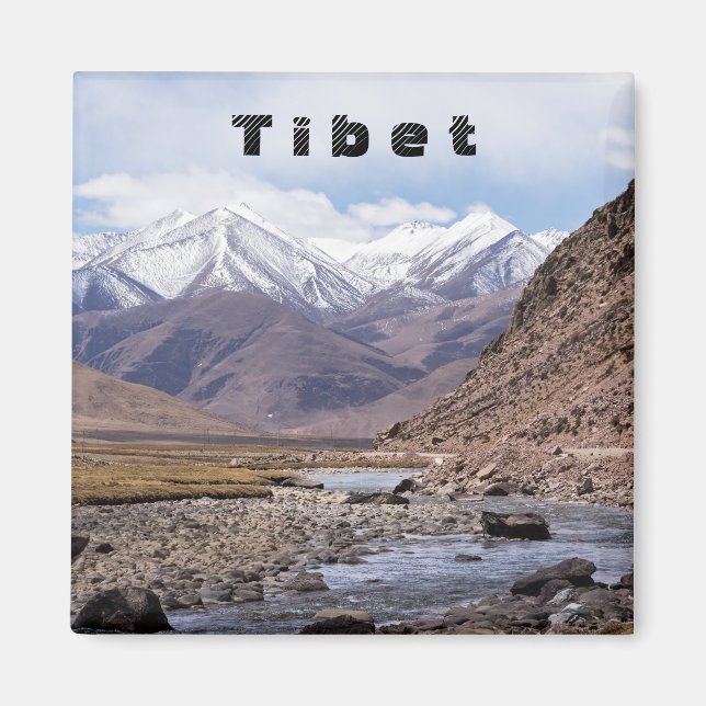 Aimant Tibet - Paysage des montagnes (Devant)